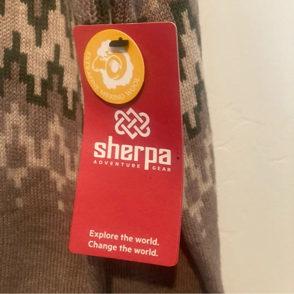 New Sherpa Adventure Gear Devaki Crew Men's Sweater Fair Isle Merino Wool Size S